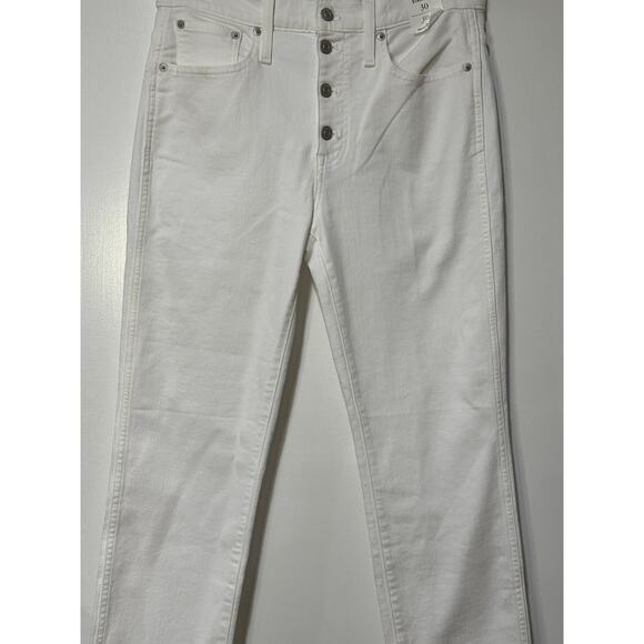 J. Crew 10" Vintage Straight White Jeans Size 30 NWT Stretchy Fitted Thru Hip - Picture 4 of 11